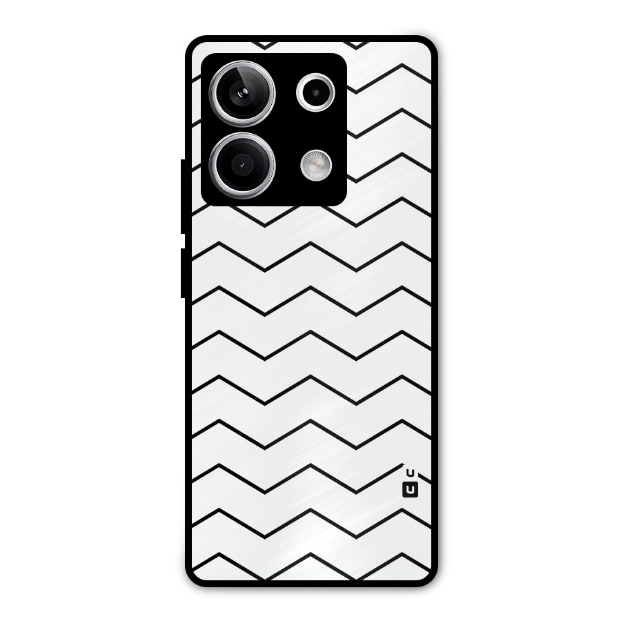 ZigZag Simple Classic Lines Metal Back Case for Redmi Note 13 5G