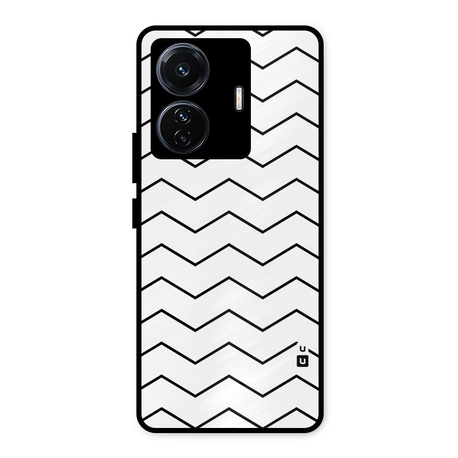 ZigZag Simple Classic Lines Metal Back Case for Vivo T1 Pro