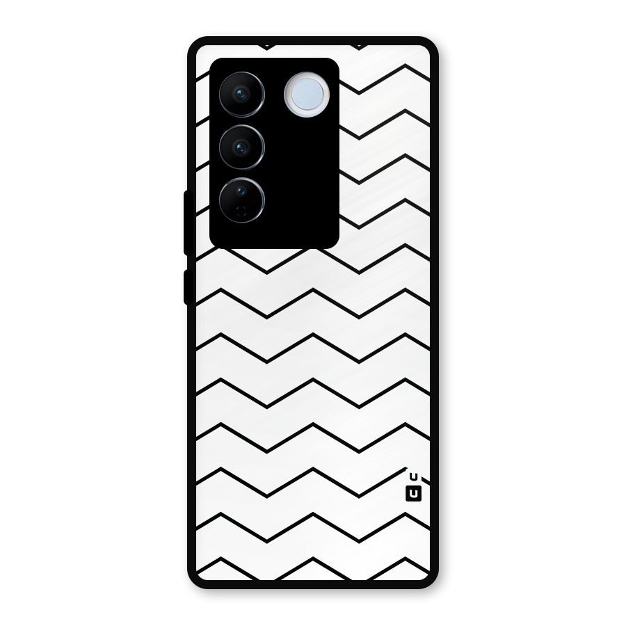 ZigZag Simple Classic Lines Metal Back Case for Vivo V27