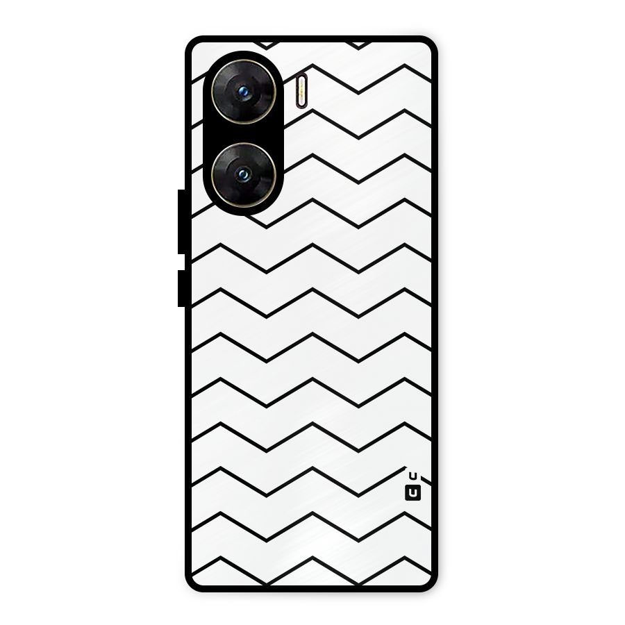 ZigZag Simple Classic Lines Metal Back Case for Vivo V29e