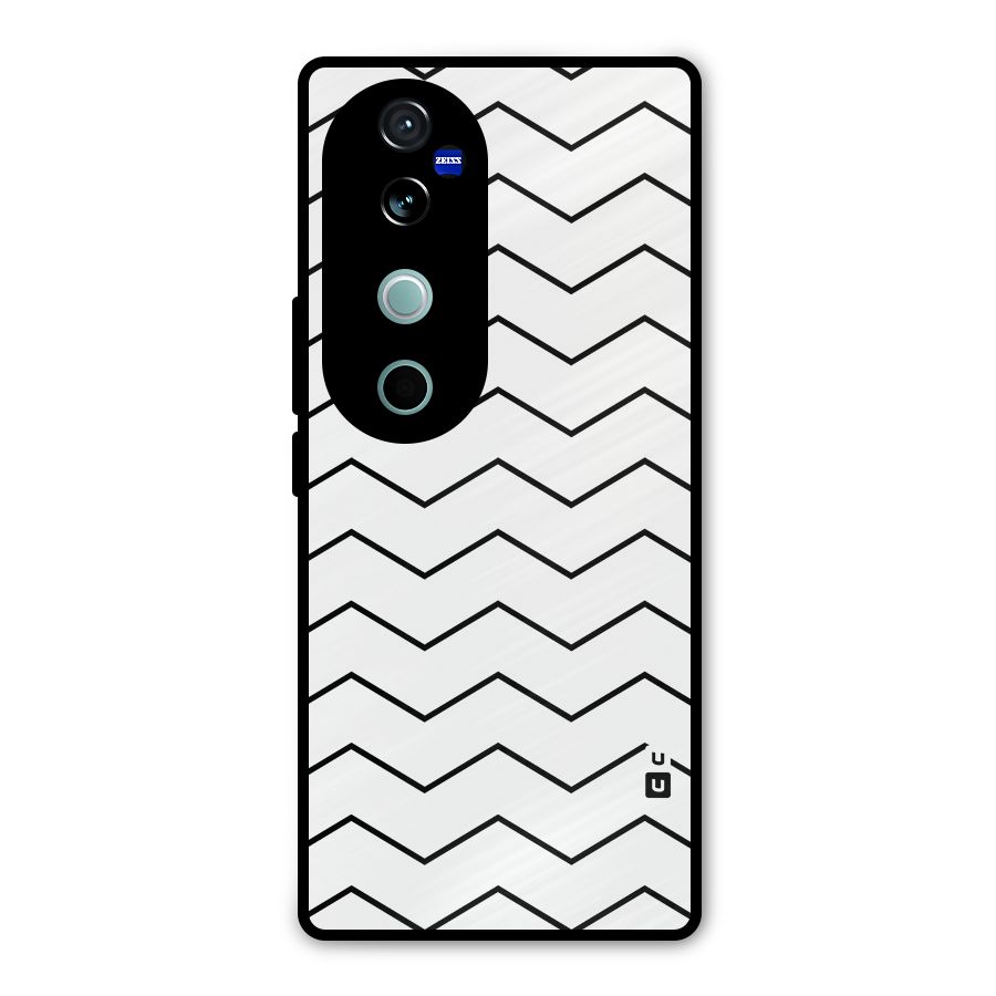 ZigZag Simple Classic Lines Metal Back Case for Vivo V40