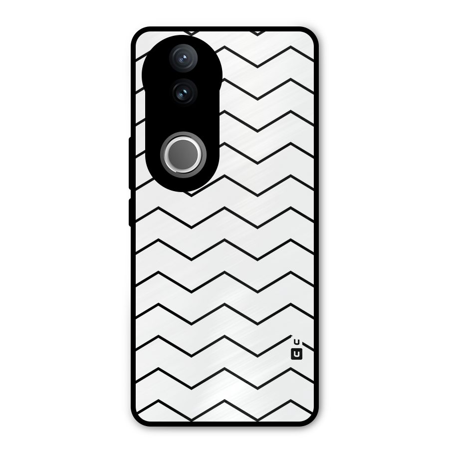 ZigZag Simple Classic Lines Metal Back Case for Vivo V50e