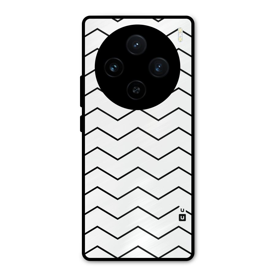 ZigZag Simple Classic Lines Metal Back Case for Vivo X100