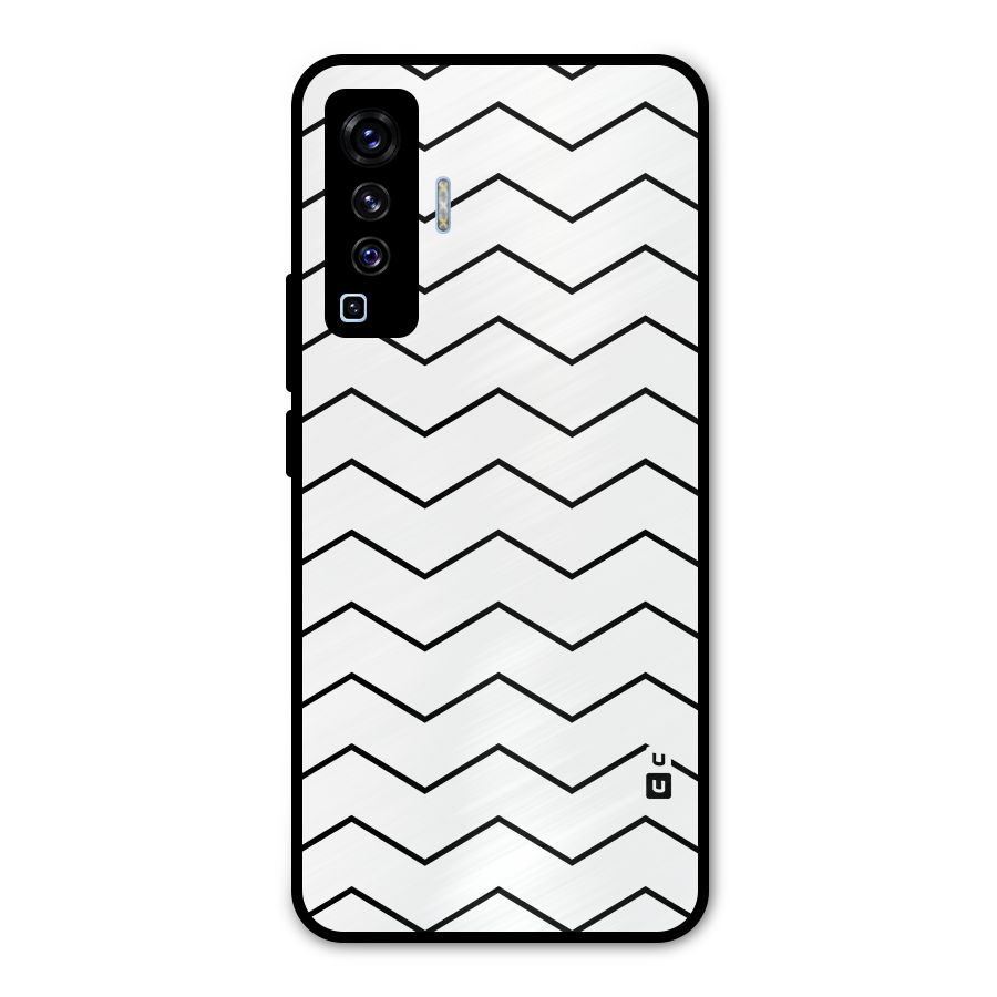 ZigZag Simple Classic Lines Metal Back Case for Vivo X50