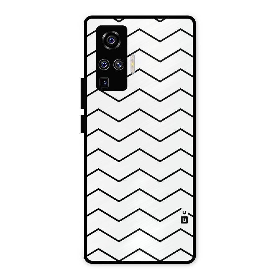 ZigZag Simple Classic Lines Metal Back Case for Vivo X50 Pro
