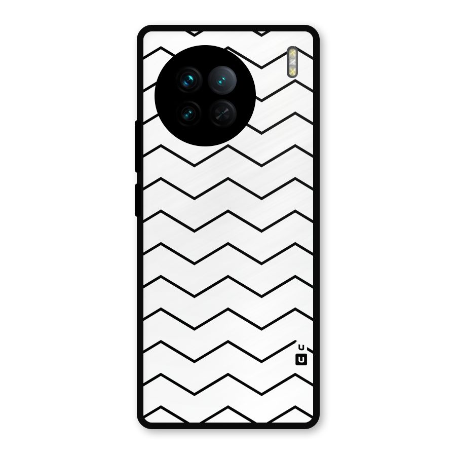 ZigZag Simple Classic Lines Metal Back Case for Vivo X90