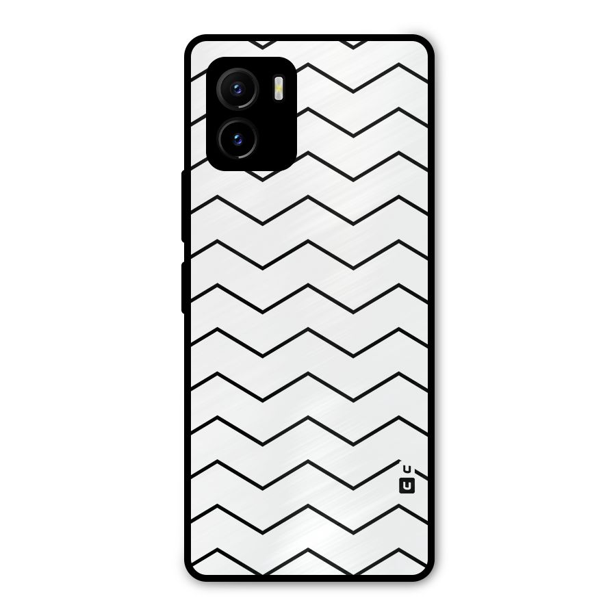 ZigZag Simple Classic Lines Metal Back Case for Vivo Y15s