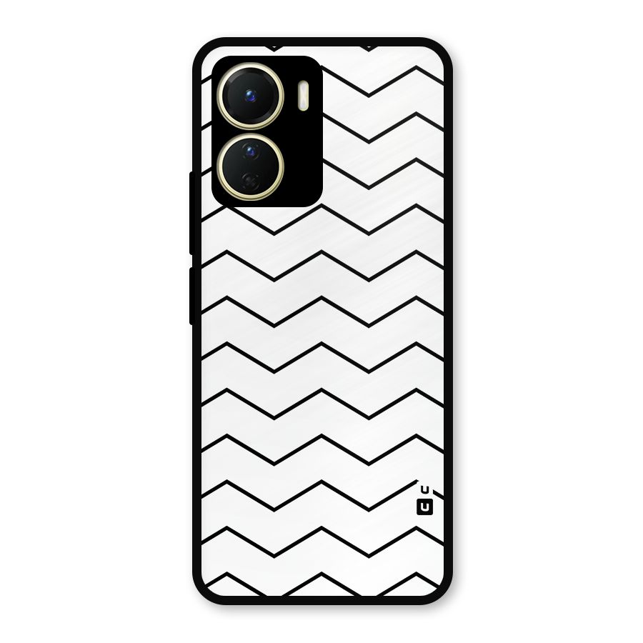 ZigZag Simple Classic Lines Metal Back Case for Vivo Y16