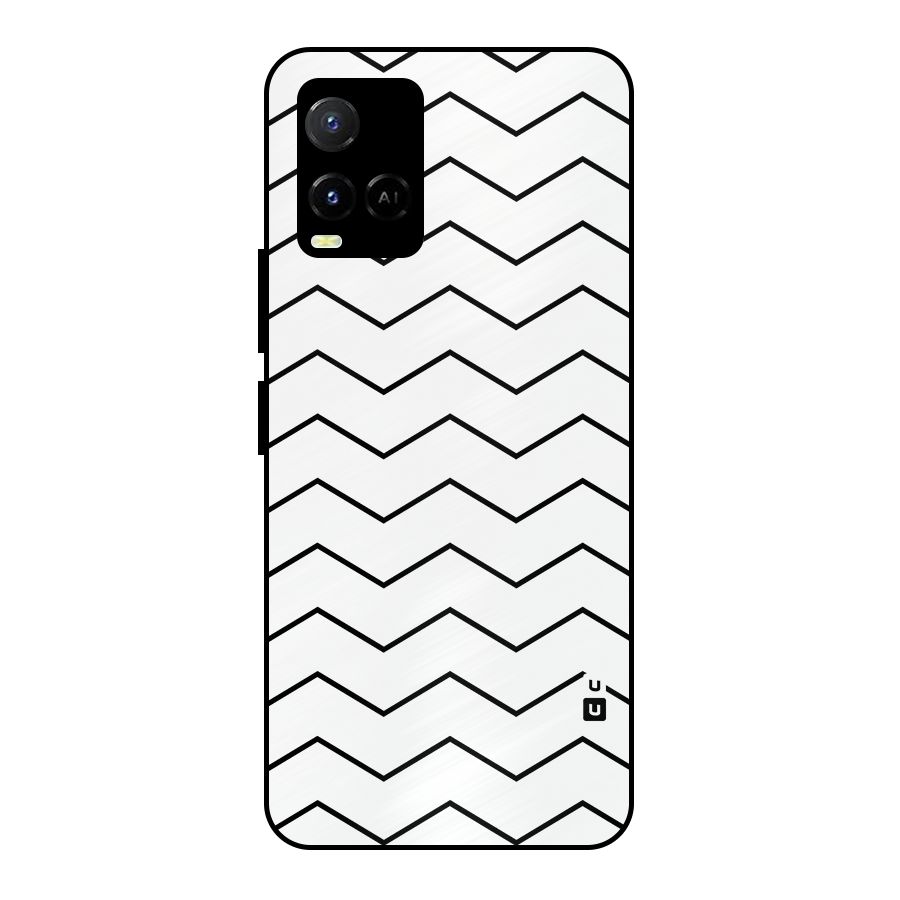ZigZag Simple Classic Lines Metal Back Case for Vivo Y21
