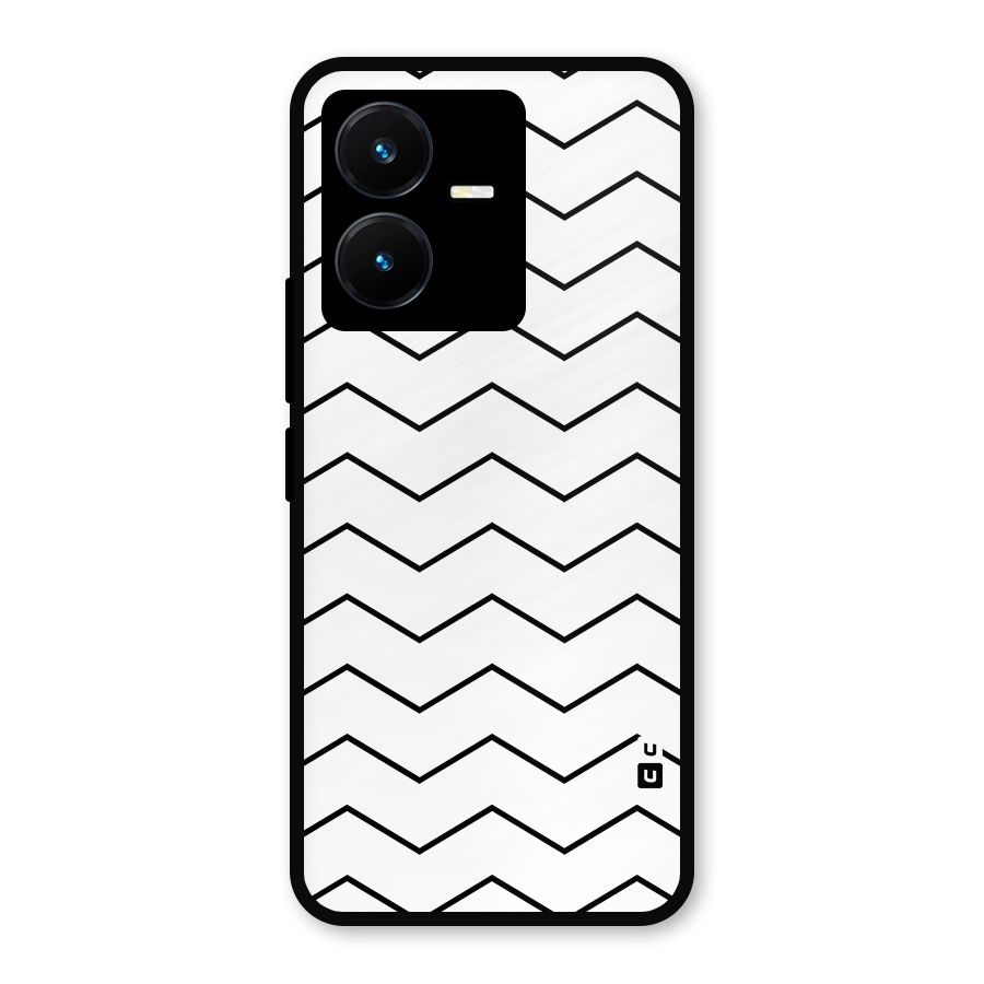 ZigZag Simple Classic Lines Metal Back Case for Vivo Y22