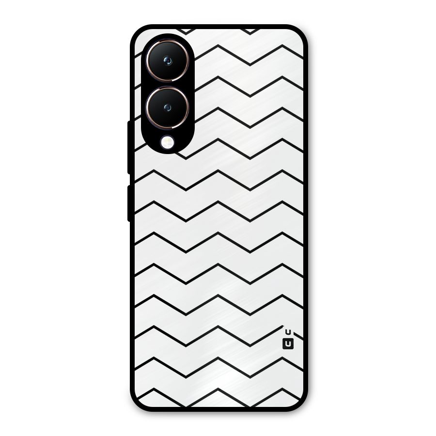 ZigZag Simple Classic Lines Metal Back Case for Vivo Y28