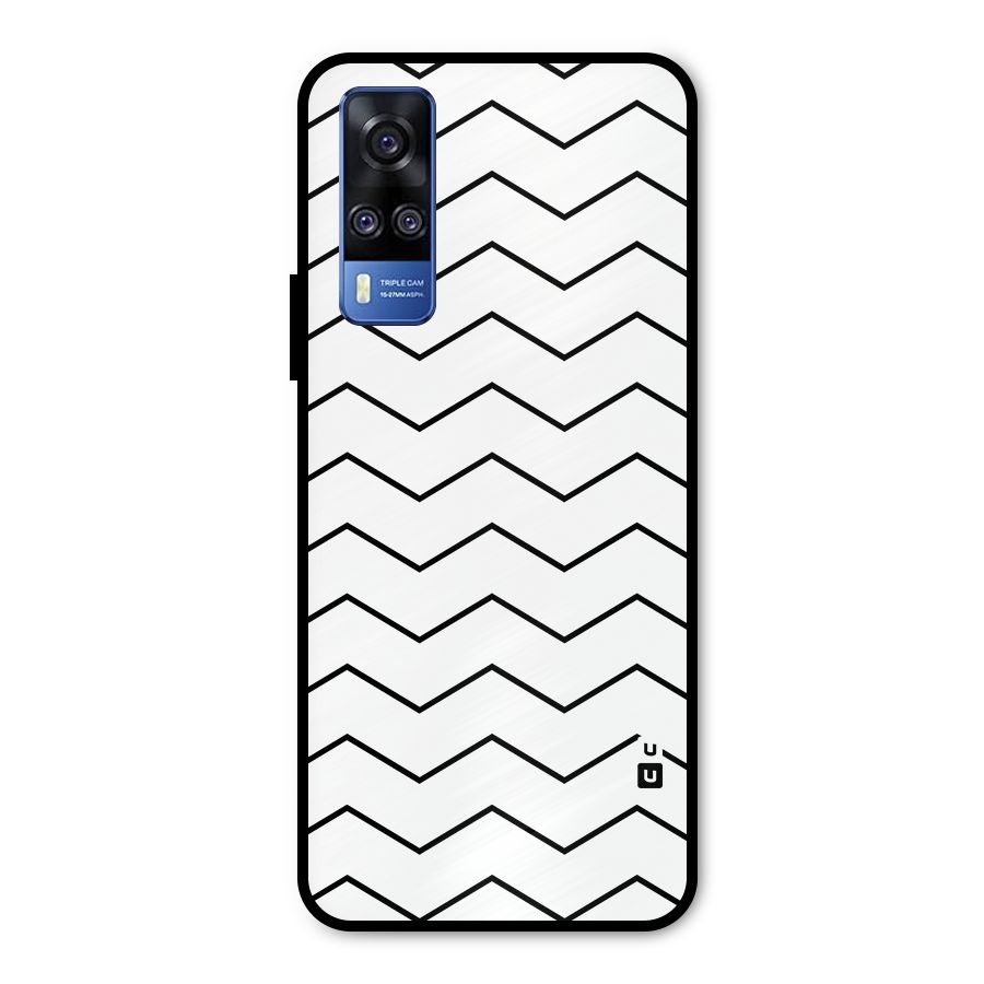 ZigZag Simple Classic Lines Metal Back Case for Vivo Y31