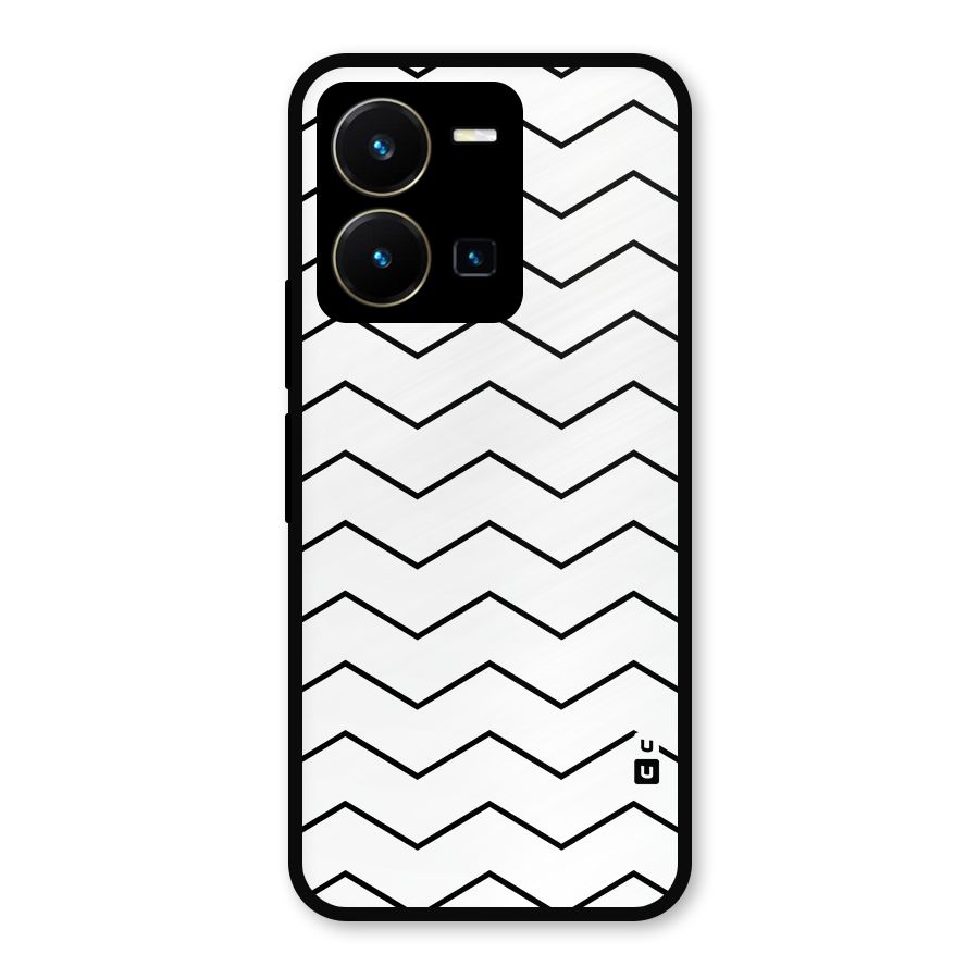ZigZag Simple Classic Lines Metal Back Case for Vivo Y35