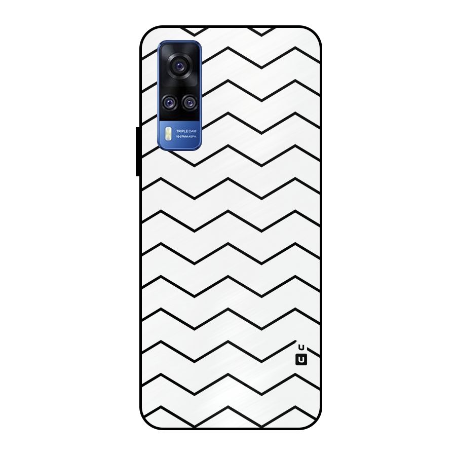 ZigZag Simple Classic Lines Metal Back Case for Vivo Y51