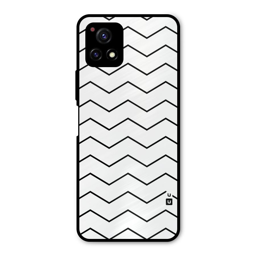 ZigZag Simple Classic Lines Metal Back Case for Vivo Y72 5G