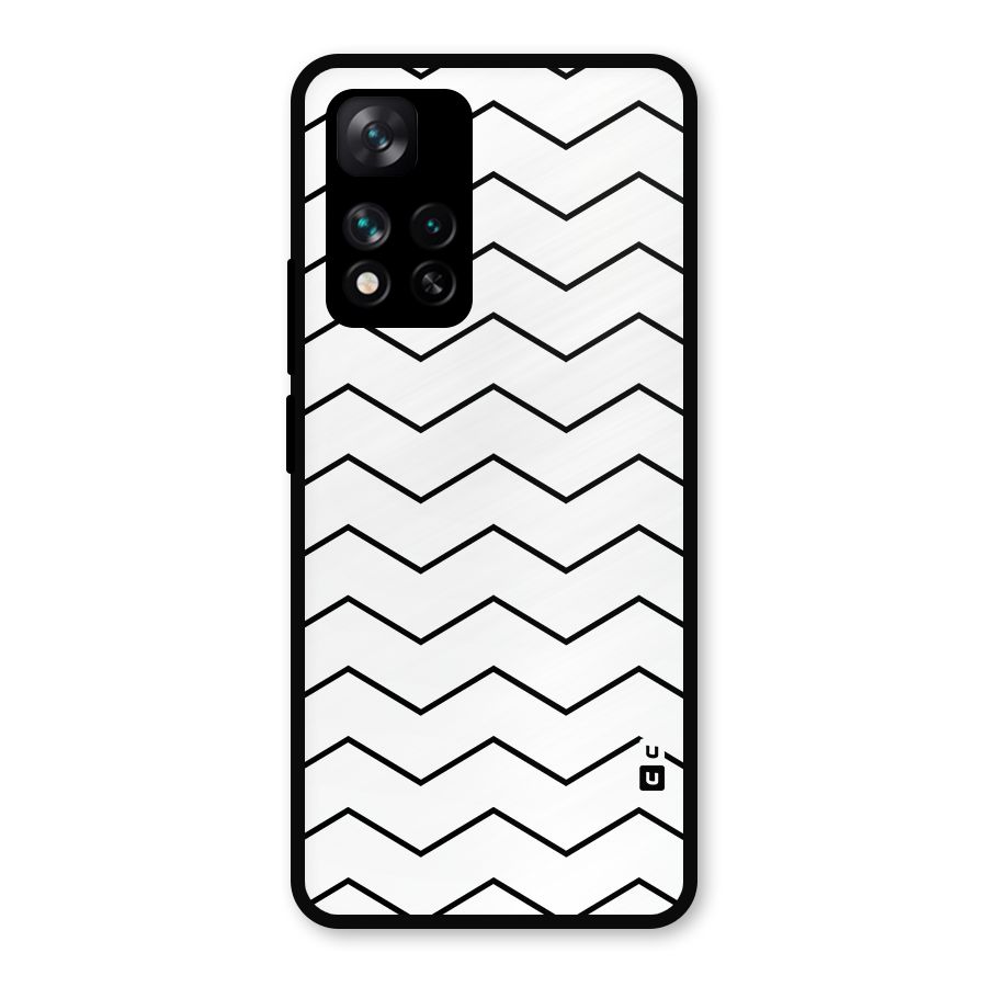 ZigZag Simple Classic Lines Metal Back Case for Xiaomi 11i Hypercharge 5G