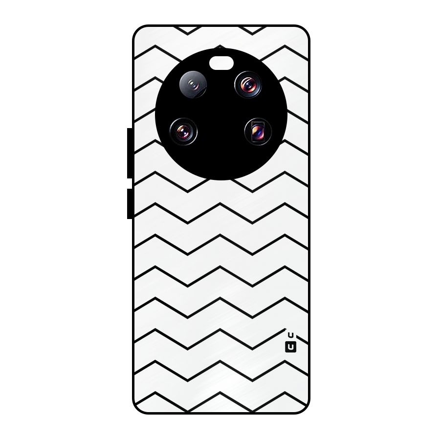 ZigZag Simple Classic Lines Metal Back Case for Xiaomi 13 Ultra