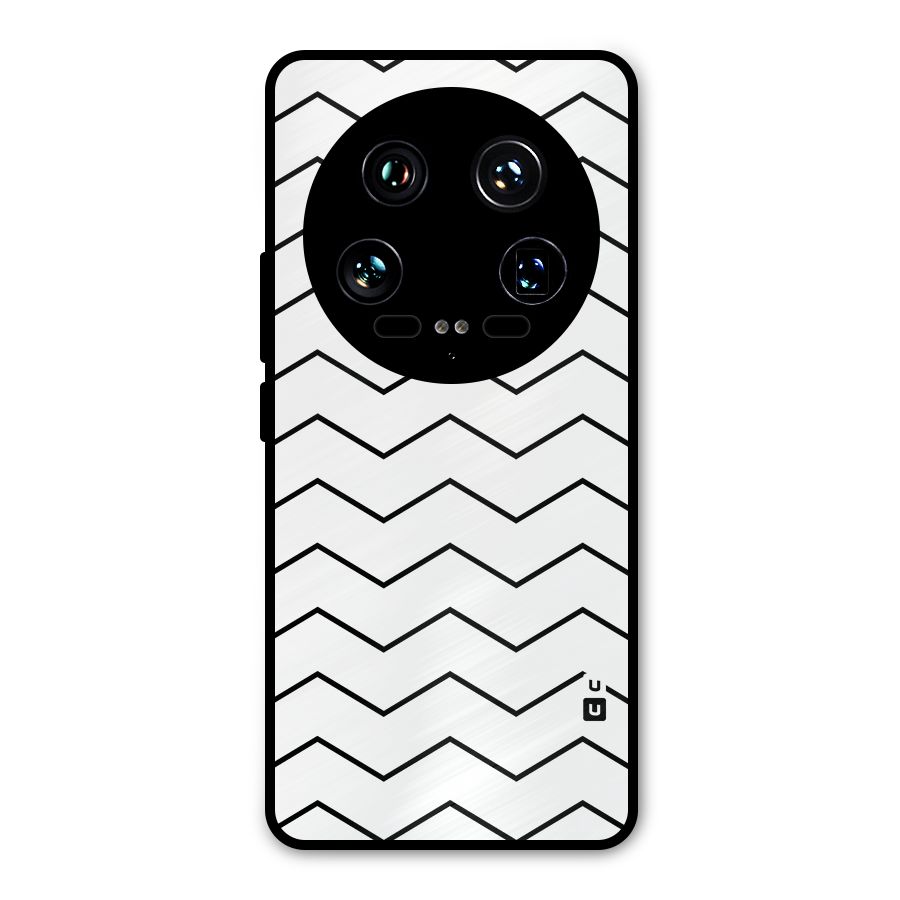 ZigZag Simple Classic Lines Metal Back Case for Xiaomi 14 Ultra