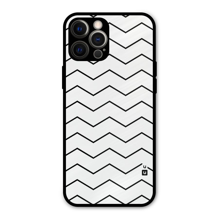 ZigZag Simple Classic Lines Metal Back Case for iPhone 12 Pro Max