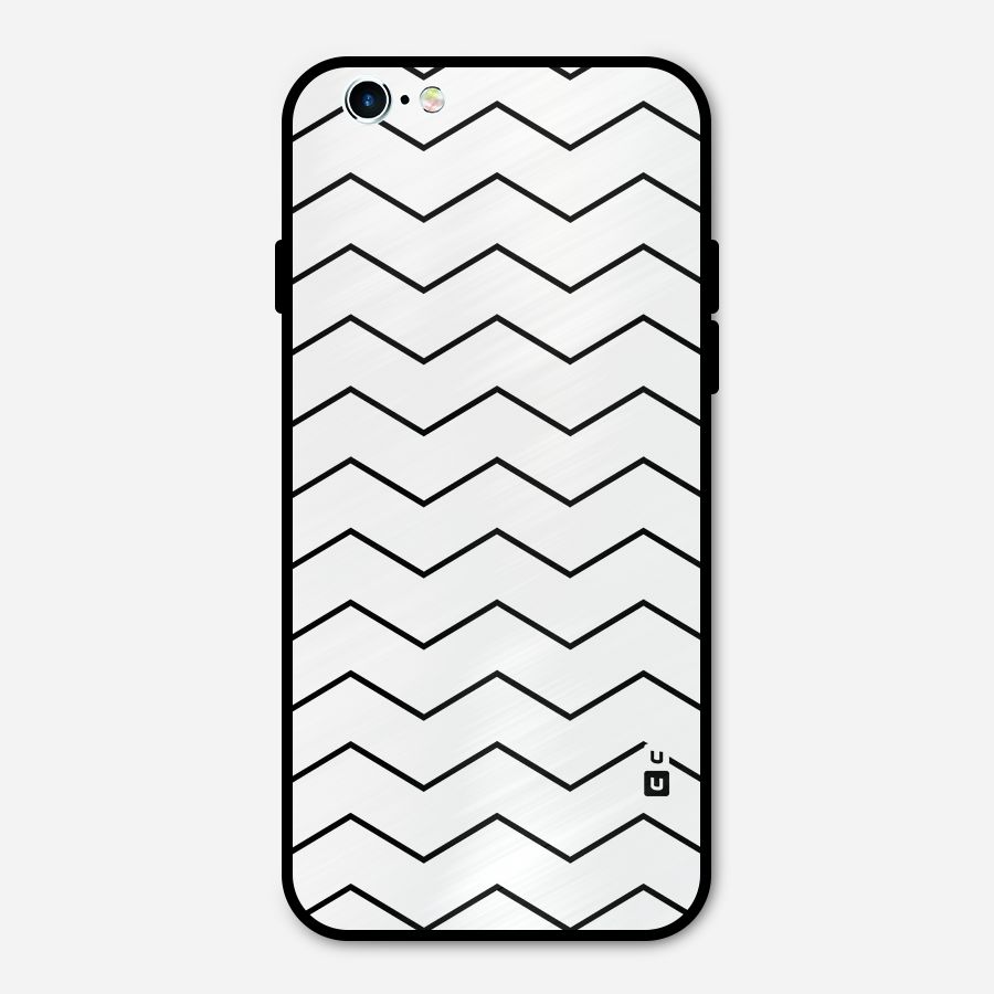 ZigZag Simple Classic Lines Metal Back Case for iPhone 6 6s