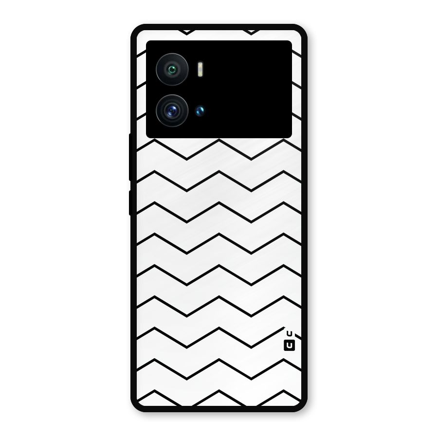 ZigZag Simple Classic Lines Metal Back Case for iQOO 9 Pro