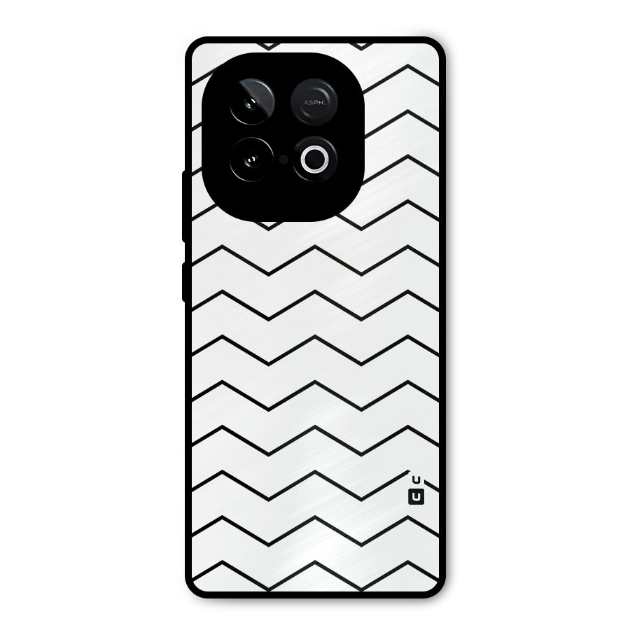 ZigZag Simple Classic Lines Metal Back Case for iQOO Neo 10