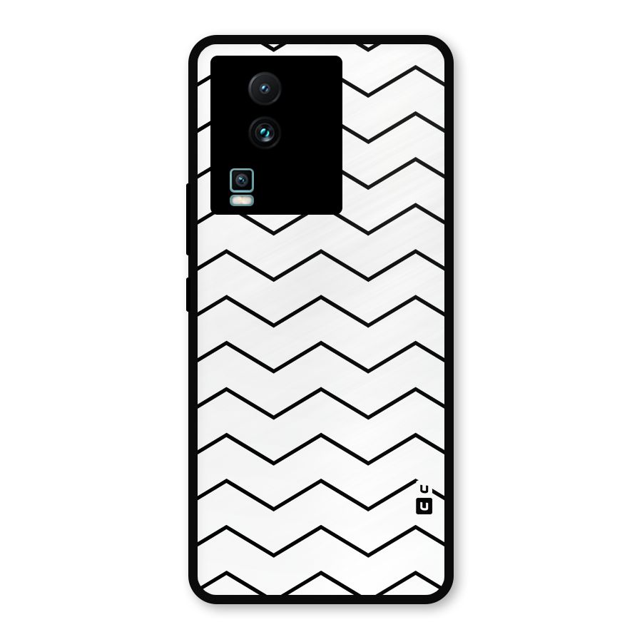 ZigZag Simple Classic Lines Metal Back Case for iQOO Neo 7