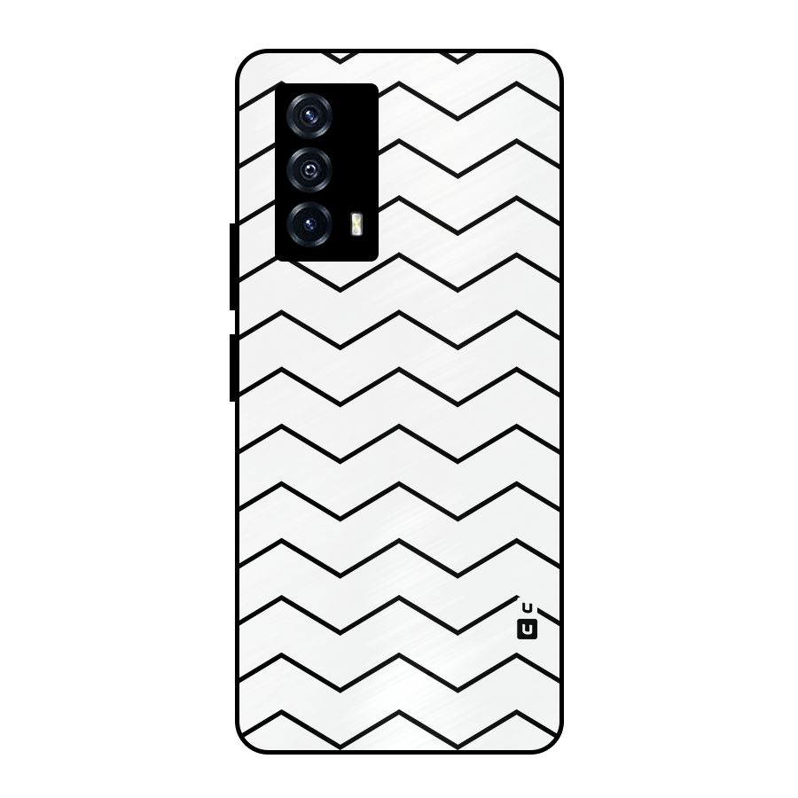 ZigZag Simple Classic Lines Metal Back Case for iQOO Z5