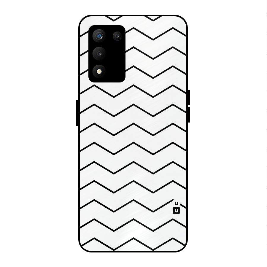 ZigZag Simple Classic Lines Metal Back Case for realme 9 5G SE