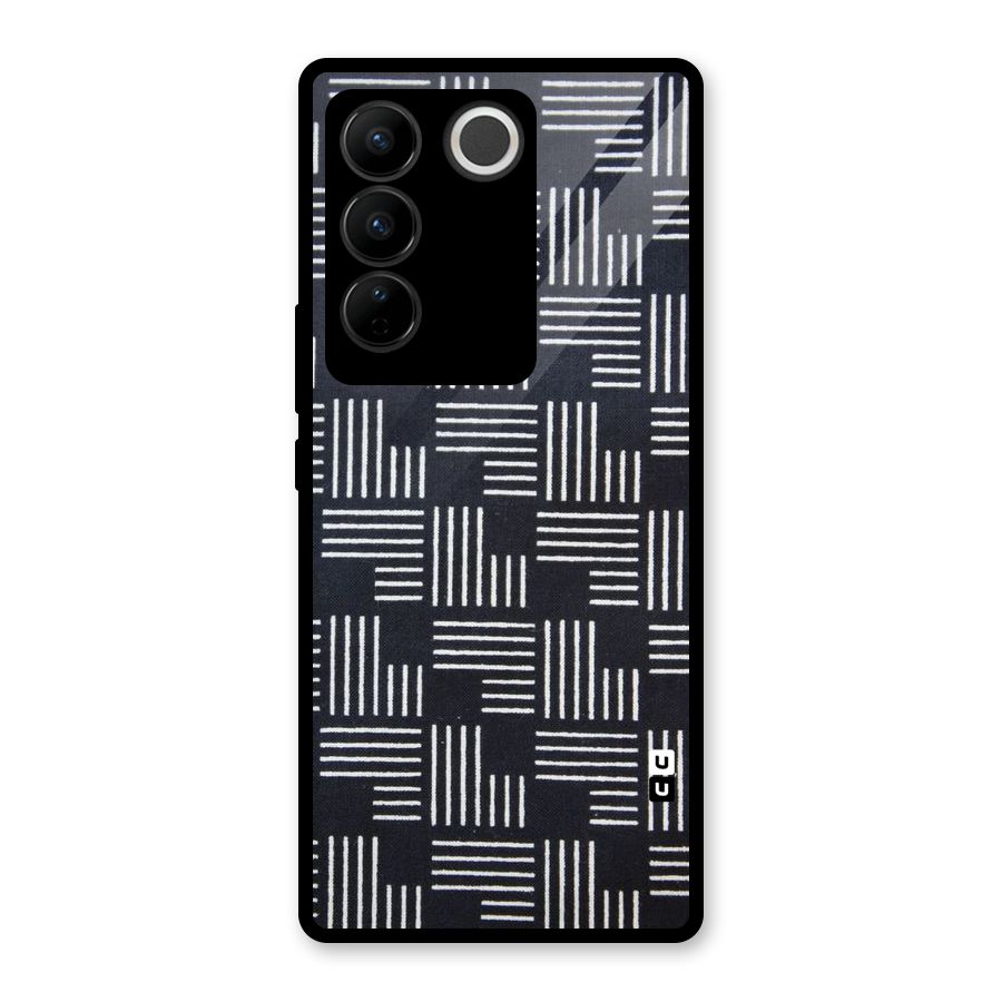 Zig Zag Hierarchy Glass Back Case for Vivo V27 Pro