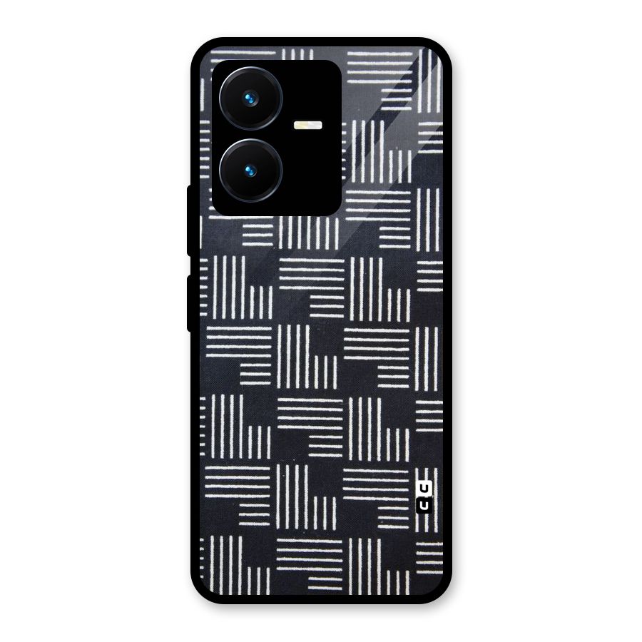 Zig Zag Hierarchy Glass Back Case for Vivo Y22s