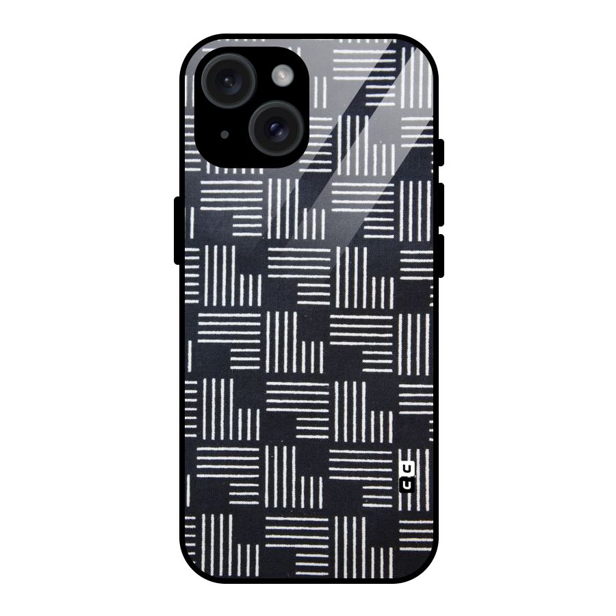 Zig Zag Hierarchy Glass Back Case for iPhone 15