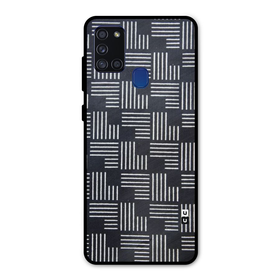 Zig Zag Hierarchy Metal Back Case for Galaxy A21s