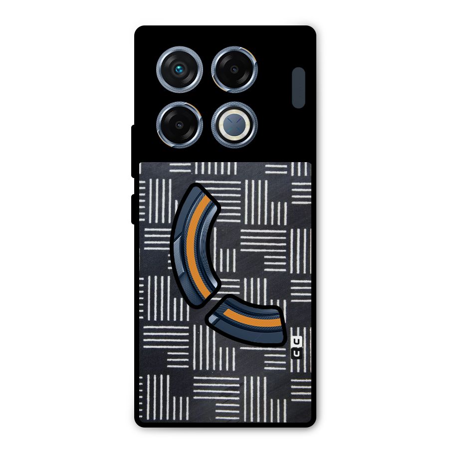 Zig Zag Hierarchy Metal Back Case for Infinix GT 20 Pro