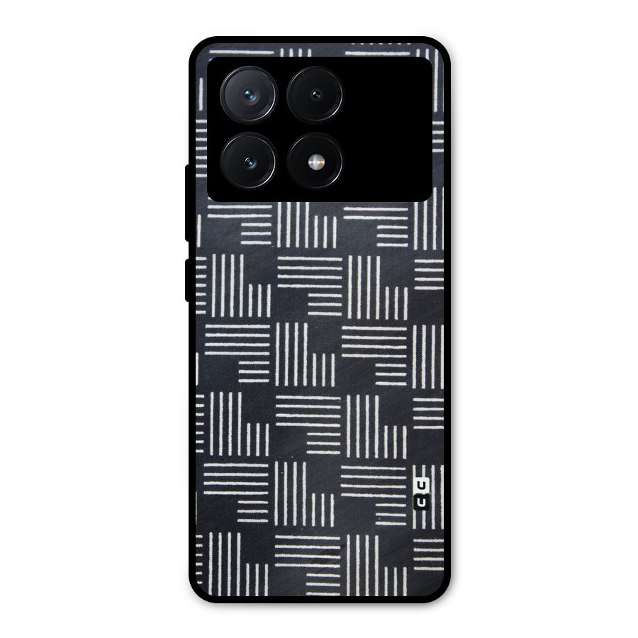 Zig Zag Hierarchy Metal Back Case for Poco X6 Pro