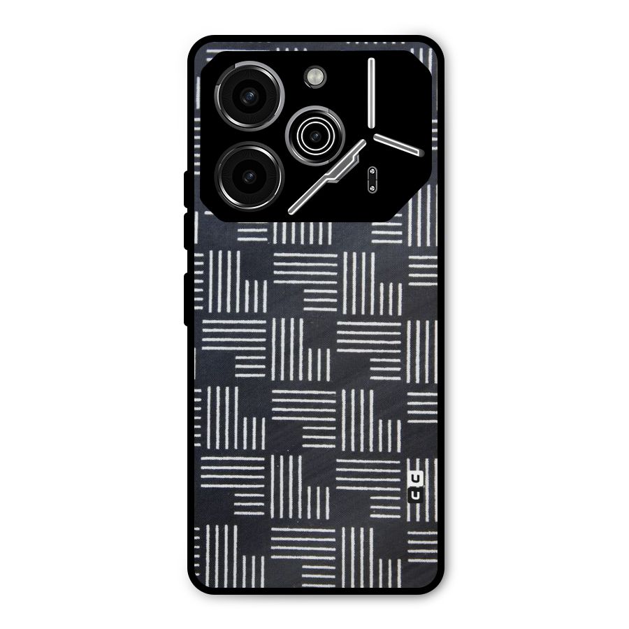 Zig Zag Hierarchy Metal Back Case for Tecno Pova 6 Pro