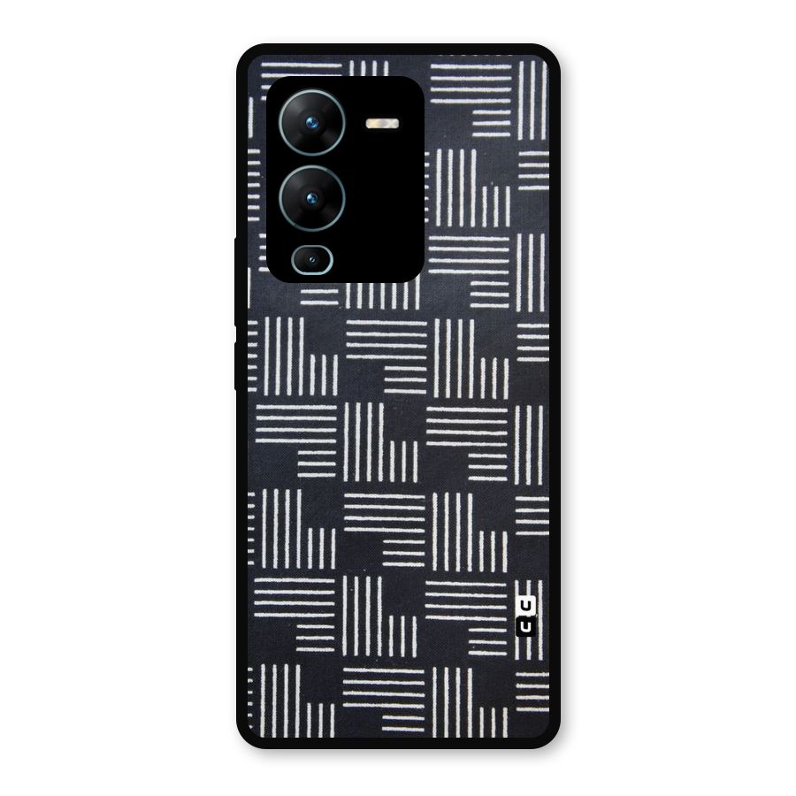 Zig Zag Hierarchy Metal Back Case for Vivo V25 Pro
