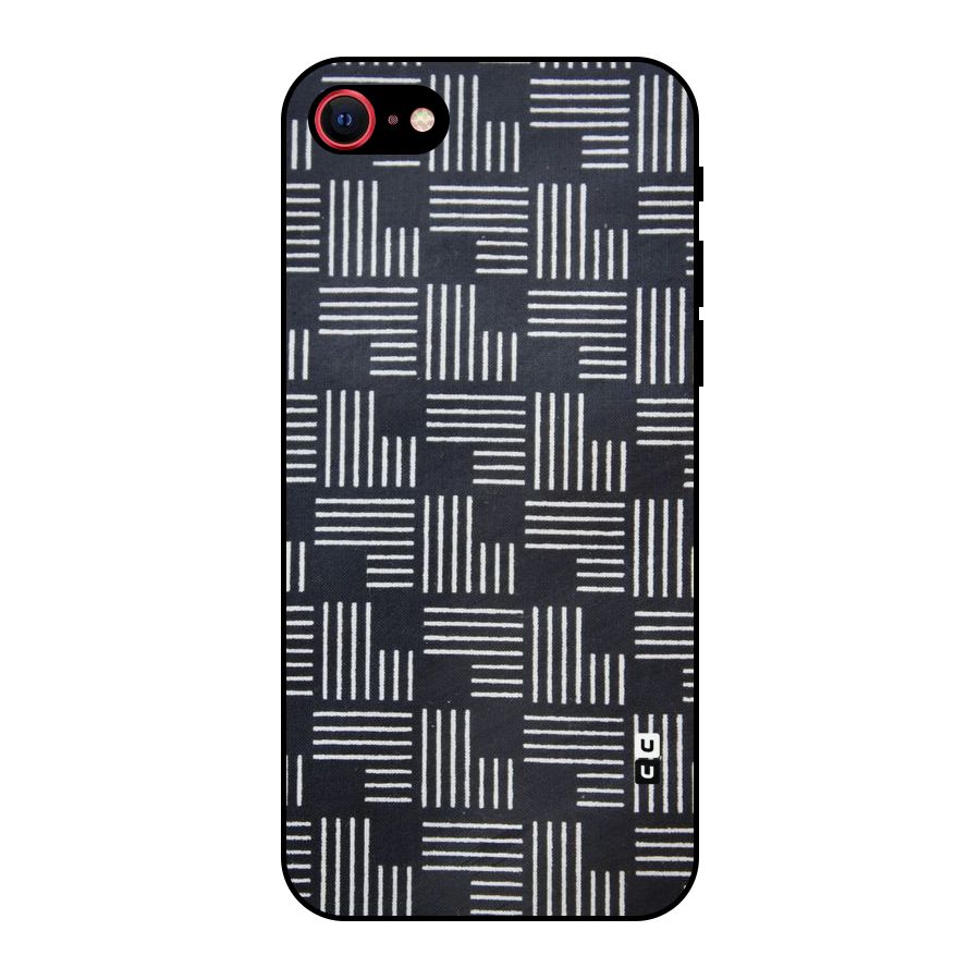 Zig Zag Hierarchy Metal Back Case for iPhone SE 2020