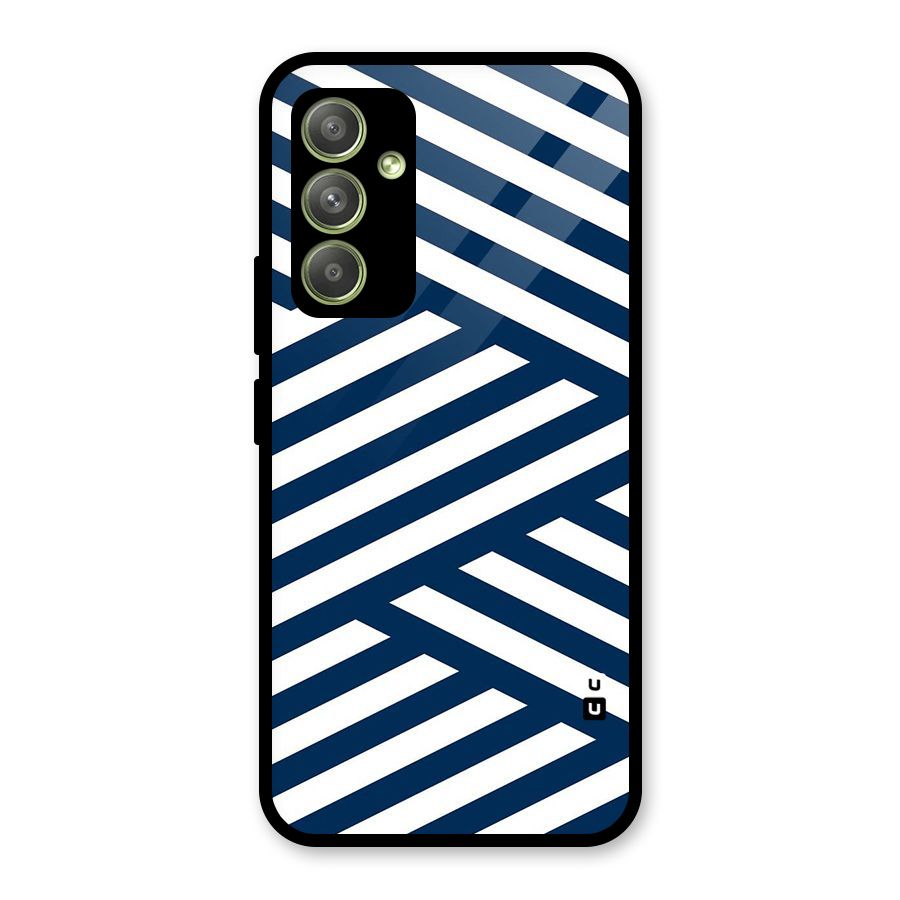 Zip Zap Pattern Glass Back Case for Galaxy A54
