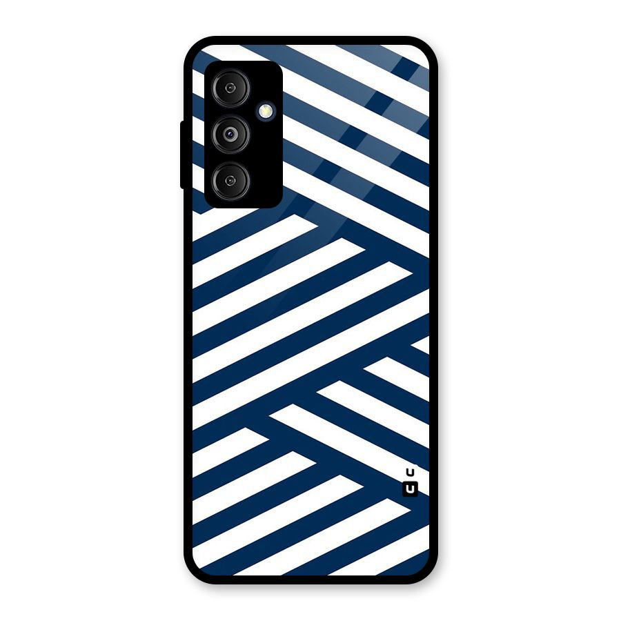Zip Zap Pattern Glass Back Case for Galaxy M14 5G