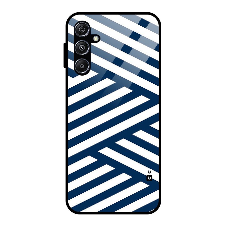 Zip Zap Pattern Glass Back Case for Galaxy M34 5G