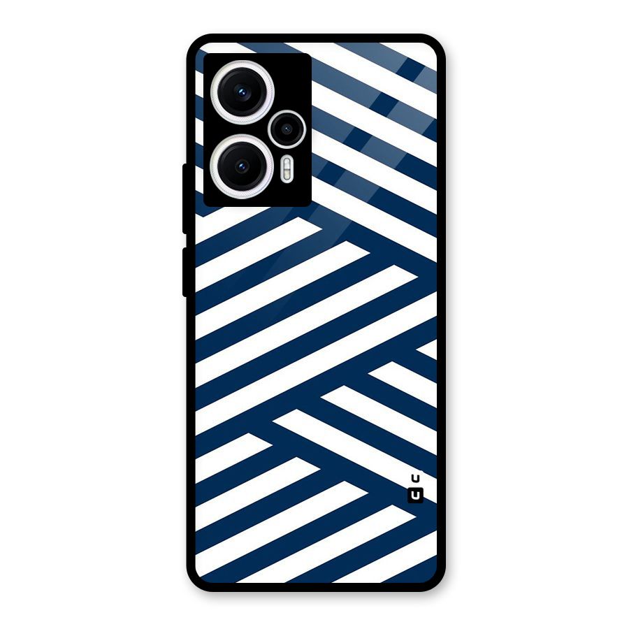 Zip Zap Pattern Glass Back Case for Poco F5