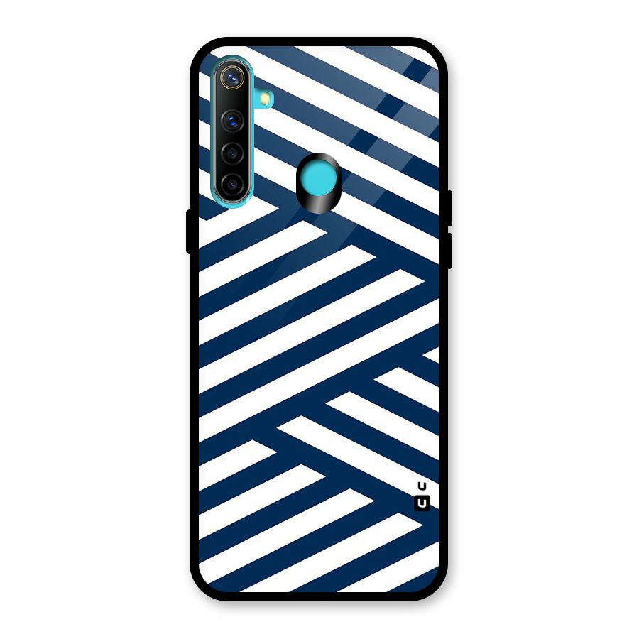 Zip Zap Pattern Glass Back Case for Realme 5i