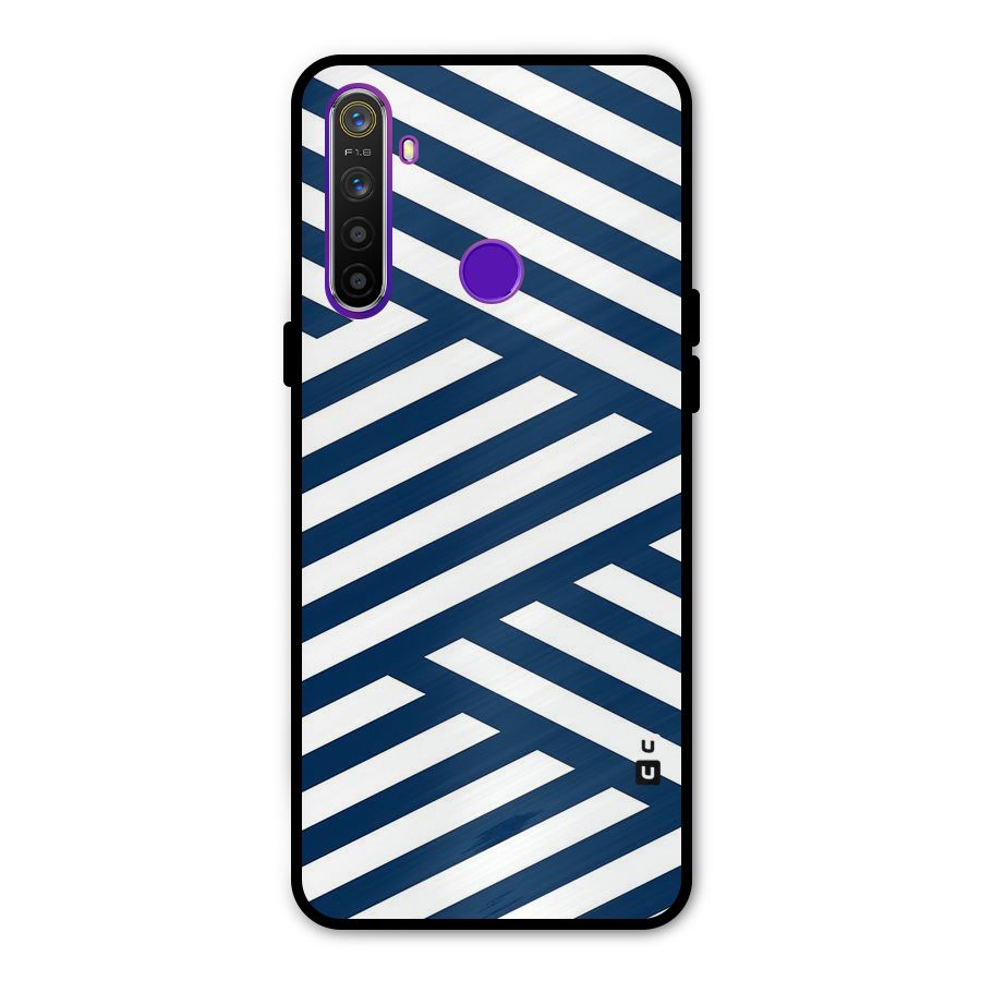Zip Zap Pattern Glass Back Case for Realme 5s