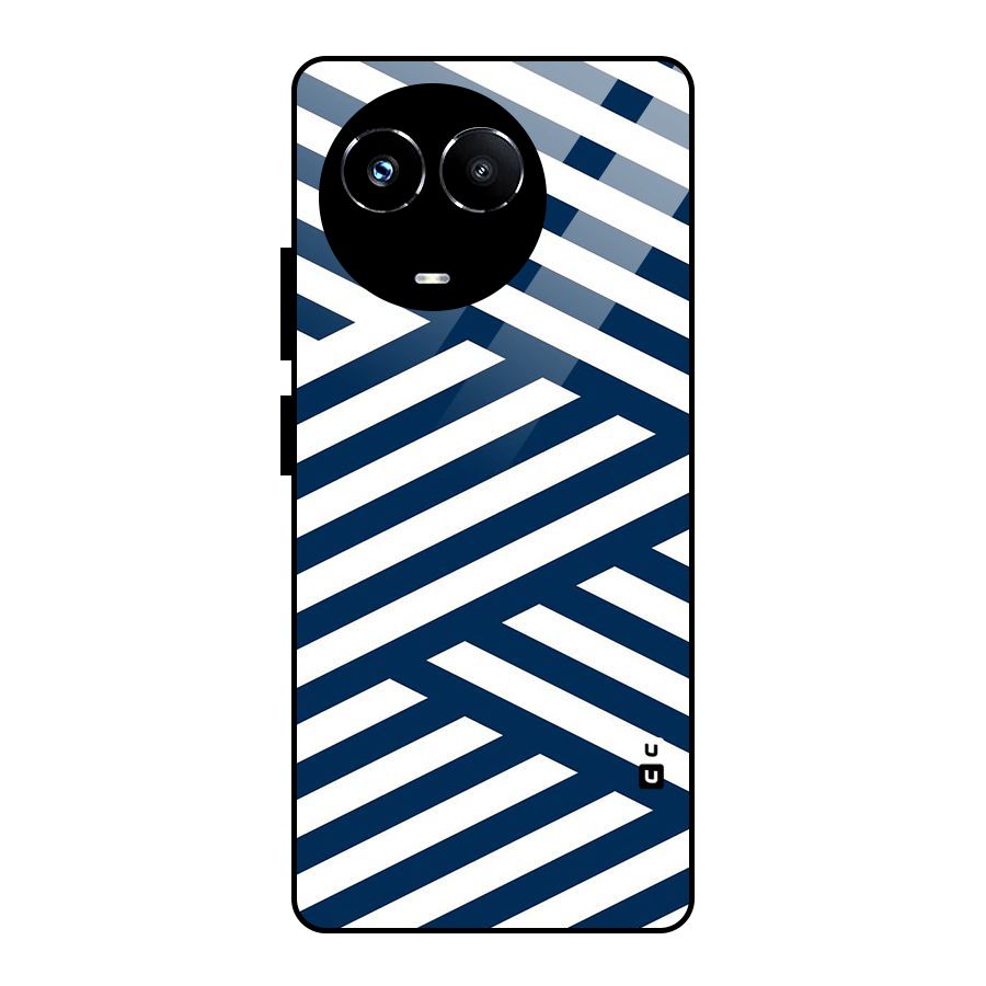 Zip Zap Pattern Glass Back Case for Realme Narzo 60X
