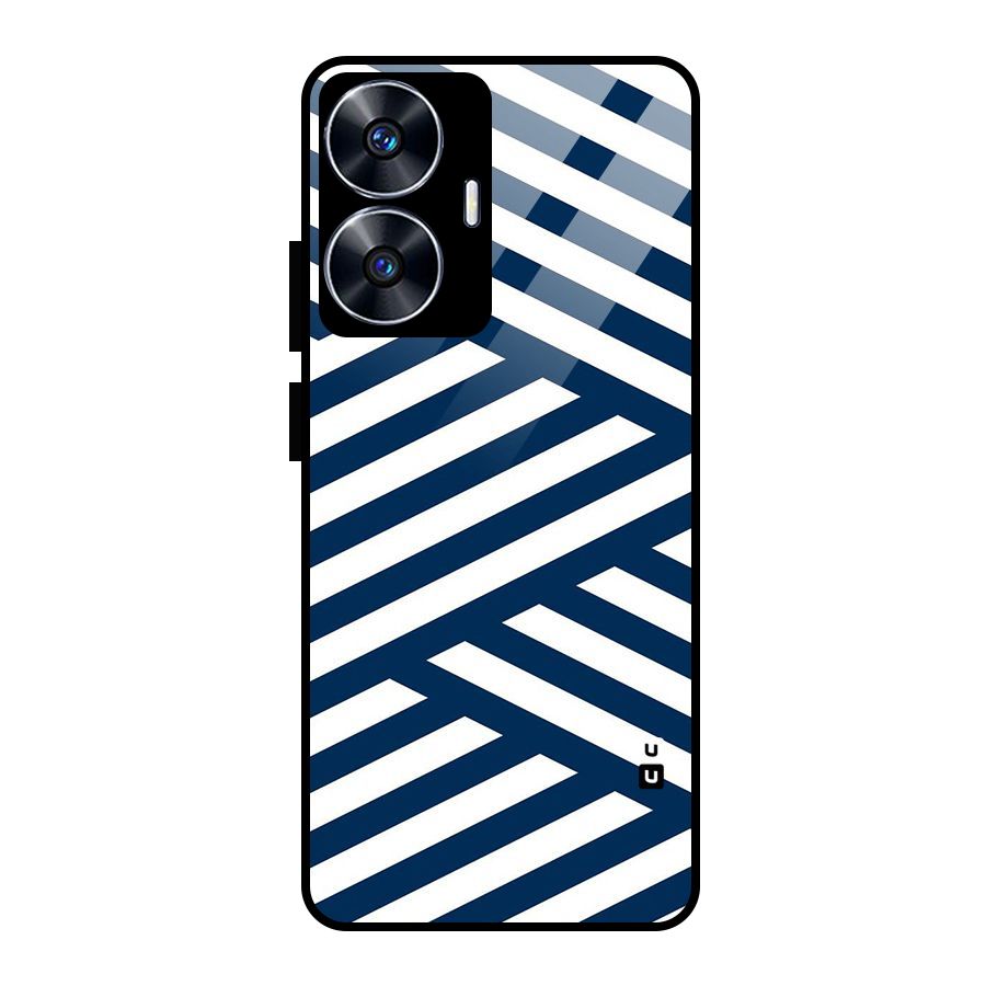 Zip Zap Pattern Glass Back Case for Realme Narzo N55