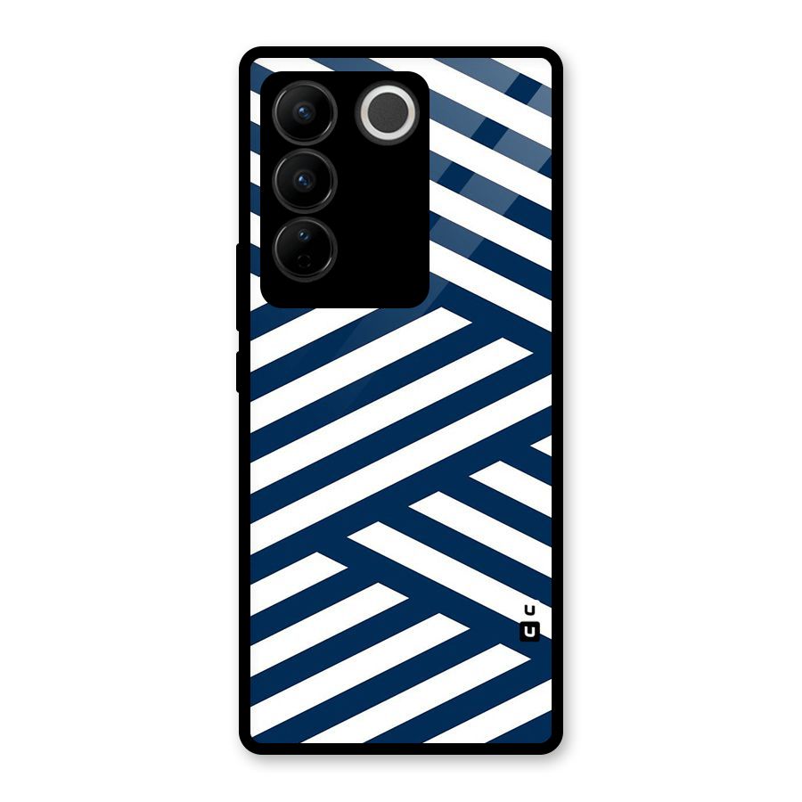 Zip Zap Pattern Glass Back Case for Vivo V27 Pro