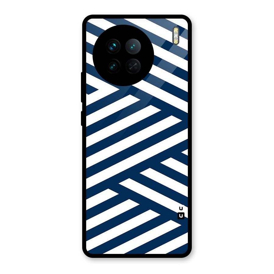 Zip Zap Pattern Glass Back Case for Vivo X90