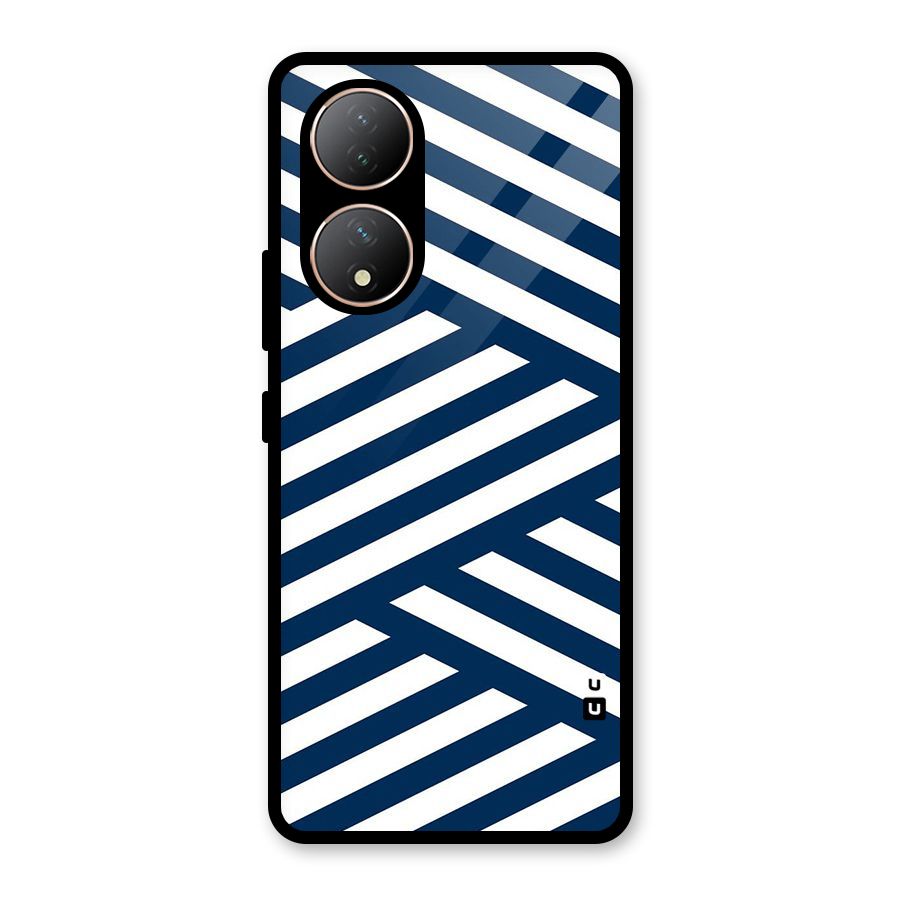 Zip Zap Pattern Glass Back Case for Vivo Y100A