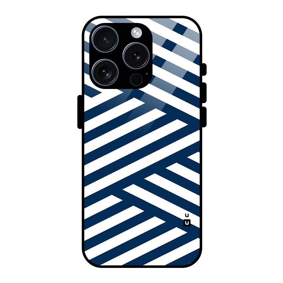Zip Zap Pattern Glass Back Case for iPhone 15 Pro